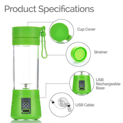 6 Blades Electric Blender Mini Portable Juicer Usb