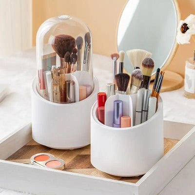 Rotating makeup organizer