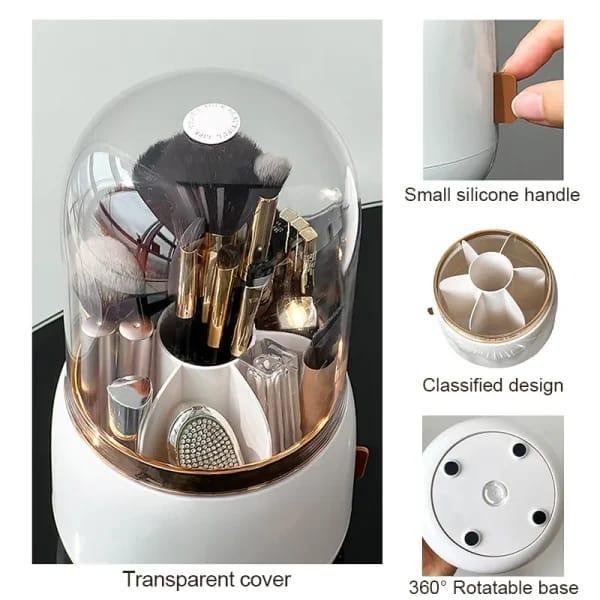 Rotating makeup organizer