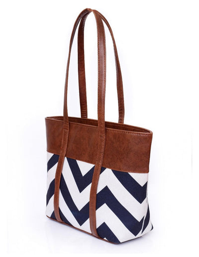 Women leather printed Tote bags