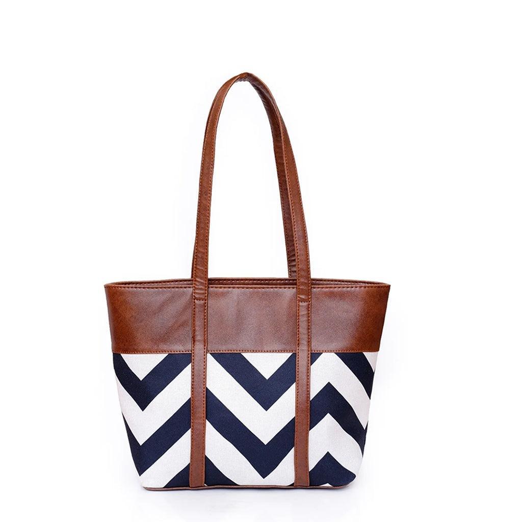 Women leather printed Tote bags