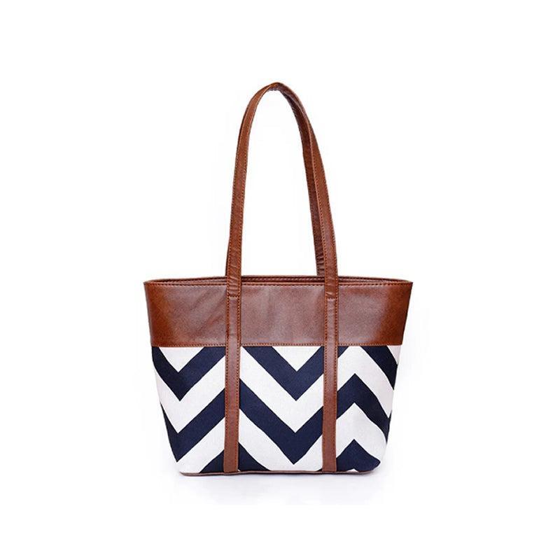 Women leather printed Tote bags