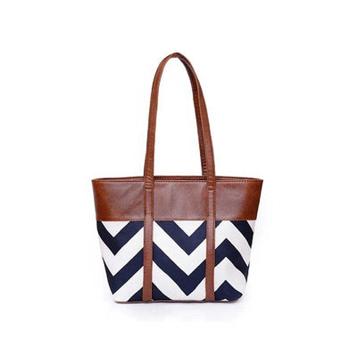 Women leather printed Tote bags