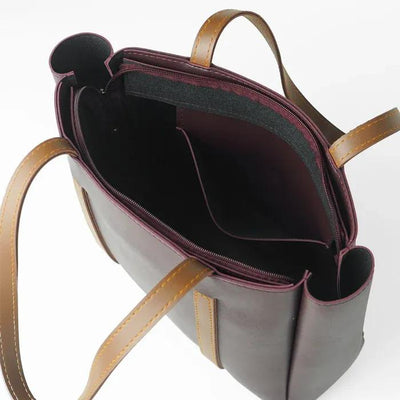 Women leather tote bag