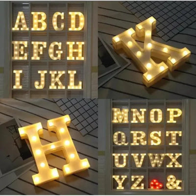 1pcs Led Alphabet Battery Operated All Led Letter A To Z For Night Lights