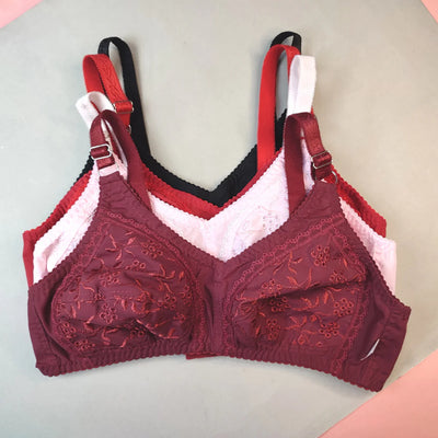 Cotton Embroidered bra 32, 34,36 38, 40,42