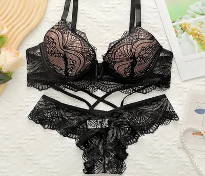 Sexy floral lace underwear set Bra  for women