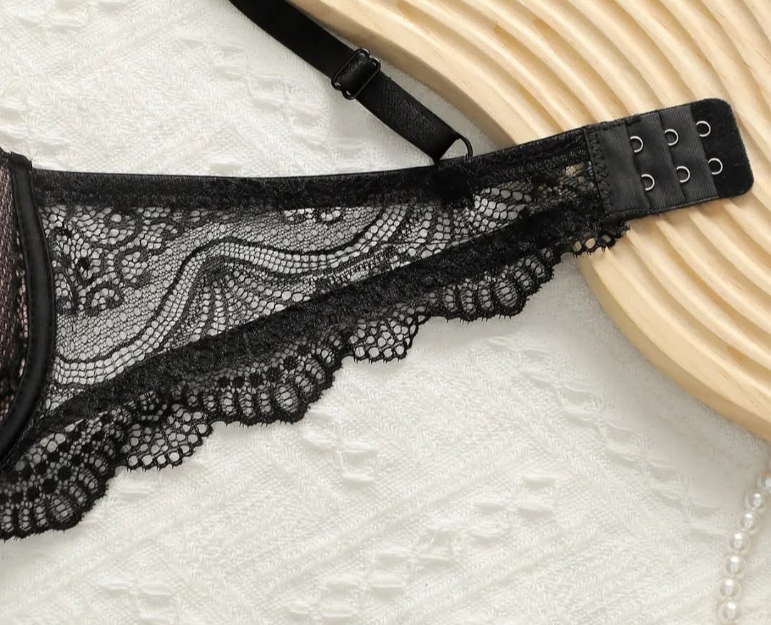 Sexy floral lace underwear set Bra  for women