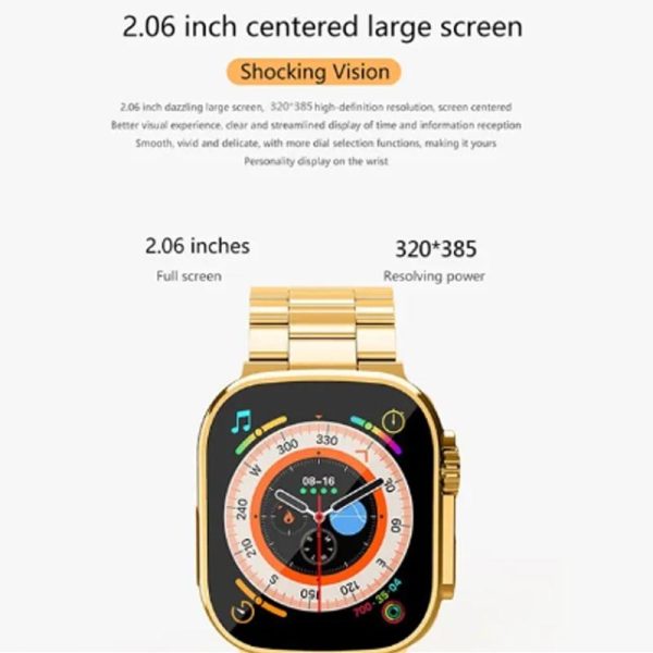 Dt900 Ultra Smart Watch 49mm Display Smart Watch With 7 Straps & Crystal Case Dt 900 Random Color