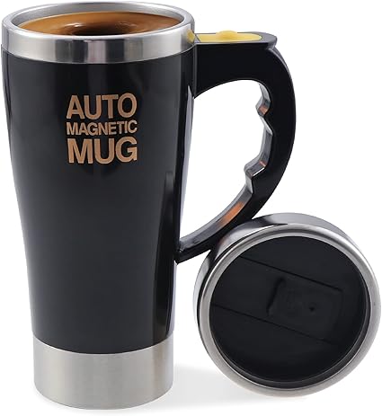 Auto Magnetic Mug – Electric Self Stirring Coffee / Mixing Cup For Coffee / Tea / Hot Chocolate, 450ml