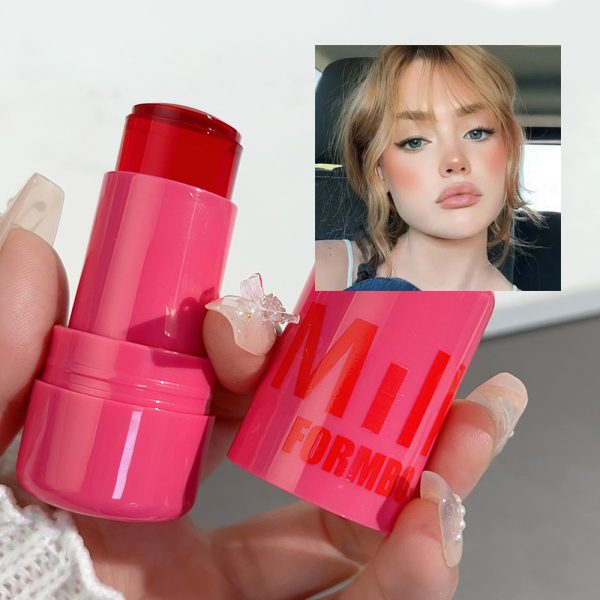 Pack Of 4 Cheek Lip Tinted Moistured Blush Stick Eyes Cheek Lip Brighten Cream Water Jelly Tint Stick Matte Contour Makeup