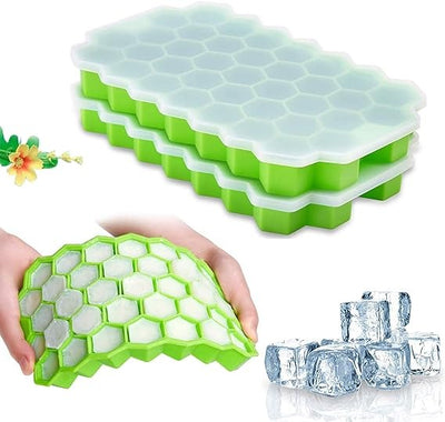 Silicone Ice Tray With Plastic Cover Cap