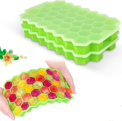 Silicone Ice Tray With Plastic Cover Cap