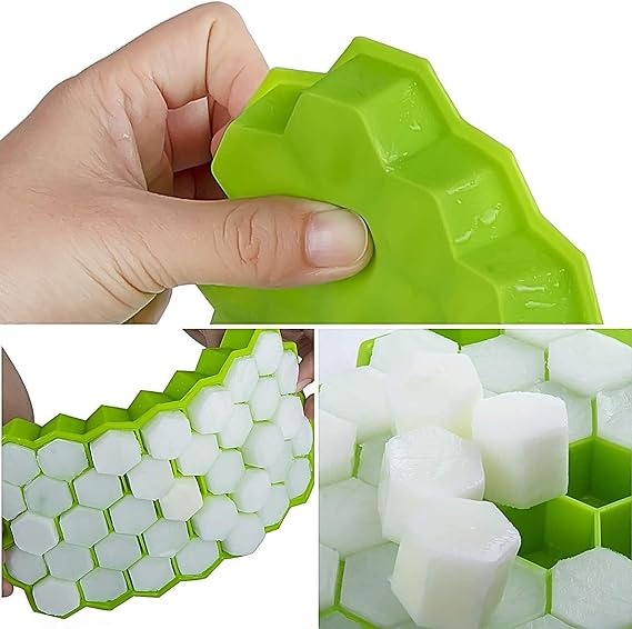 Silicone Ice Tray With Plastic Cover Cap