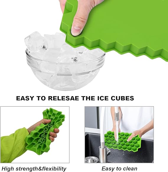 Silicone Ice Tray With Plastic Cover Cap