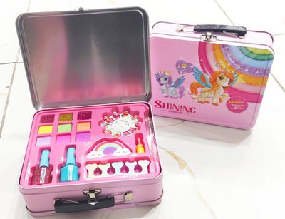 Unicorn Shining Make Up Bag For Girls / Soft To Skin, Easy To Wash, Princess Makeup Set Toys Girls & Kids