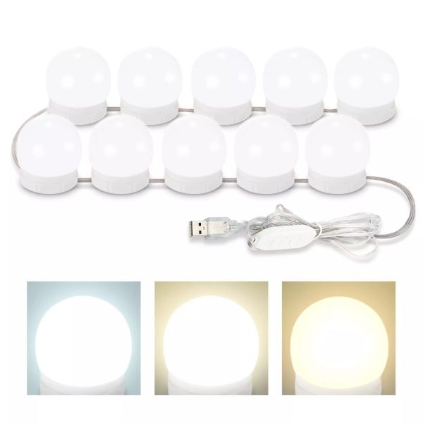 Vanity Mirror Lights – Usb Vanity Lights Makeup Lighting 10 Light Bulbs